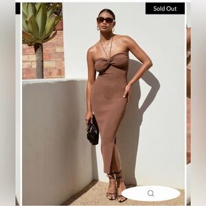 VICI Krista Knit Halter Midi Dress